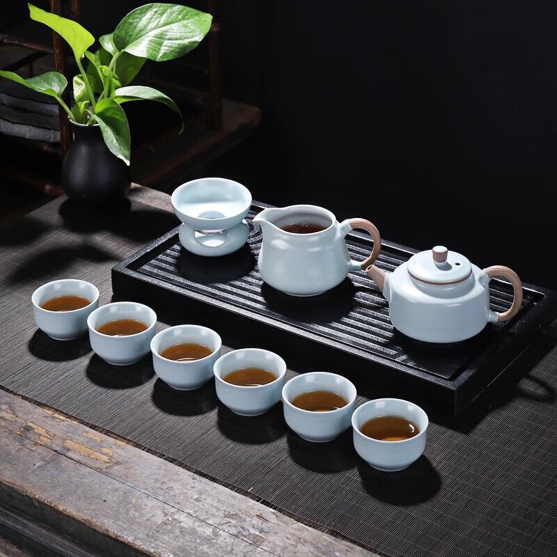 Bafangli Detianxia Hand-painted Ru Kiln Tea Set