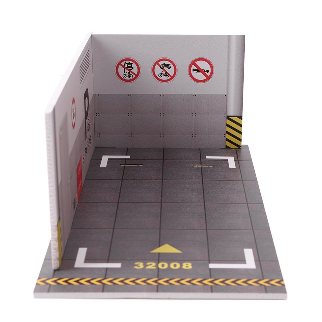 3pcs Parking Lot Model Innovative Simulation PVC Easy Assembly 1:32 Scale Parking Lot Toy for