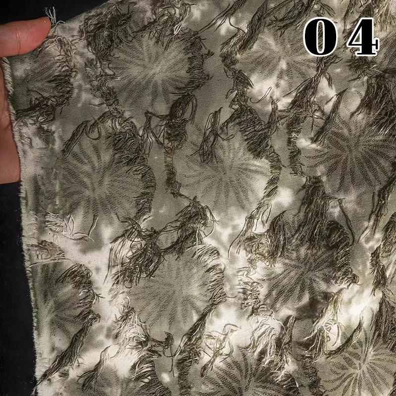 50x140 см Ткань из льна и хлопка Тай-дай Текстурированная Ткань с кисточками Цветочная Ткань Материал для DIY Платья Ручная Работа Свадебная Вечеринка Тканевые Принадлежности
