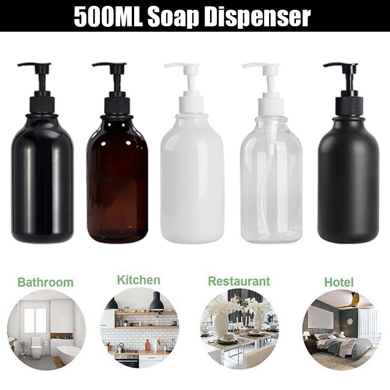 500 мл ПЭТ дозатор мыла многоразовый шампунь кондиционер для рук и посуды дозатор мыла бутылка для кухни ванная комната с насосом распределитель бутылка