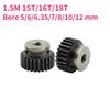 1 шт. Прямая шестерня 1,5M 15T/16T/18T Углеродистая сталь 45# Высокочастотная закалка Зубчатое колесо Диаметр отверстия 5/6/6,35/7/8/10/12 мм