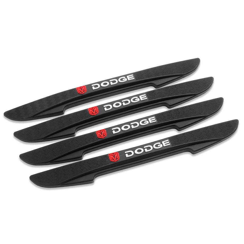 4Pcs Transparent Car Door Edge Scratch Protector Strip  Anti-Collision Stickers For Dodge Durango Caliber Neon Ram1500 Nitro SRT U333