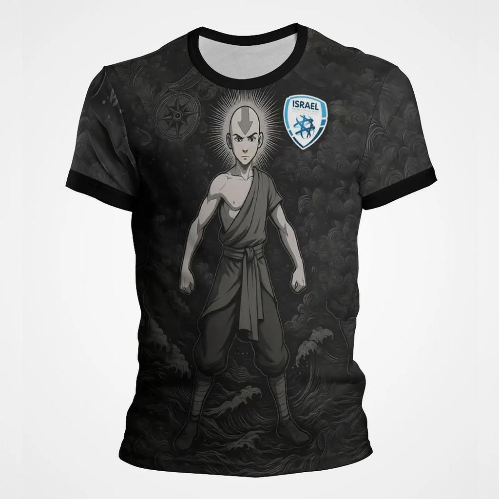 Летний тренд Футболки с 3D-принтом Израиля с коротким рукавом Крутая уличная одежда Спортивная футбольная майка Мужские футболки