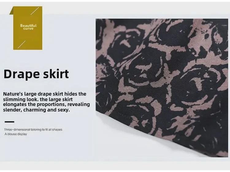 Женская богемная миди-юбка А-силуэта с цветочным принтом из хлопка и льна