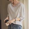 Women's Long-Sleeved Western-Style Casual Loose Round Neck Trendy T-Shirt