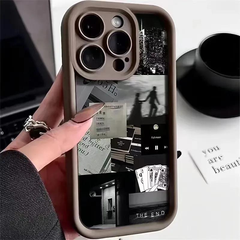 Чехол для телефона на каждый день для iPhone 17 Air 16 15 14 13 12 11 Pro Max XS Max 7 8 Plus X XR SE 2020 13promax Мягкий противоударный бампер Задняя крышка чехла для телефона