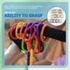 10PCS Smooth Surface Rainbow Hanging Ring Rainbow Color Handheld Grasp  Babies And Toddlers Stroller