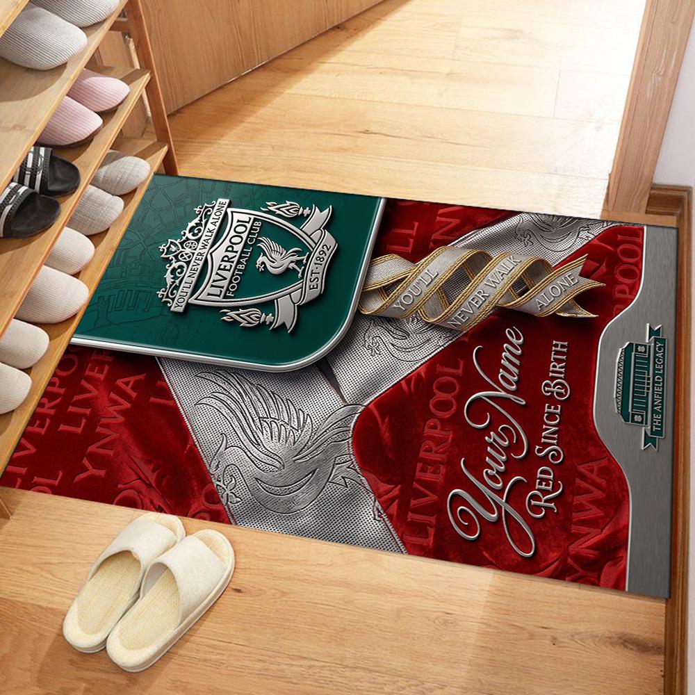 Liverpool Team Personalized Name Carpet Suitable For Entryway Living Rooms Decorate Room Outdoor Antislip Rug Anime Office Decor