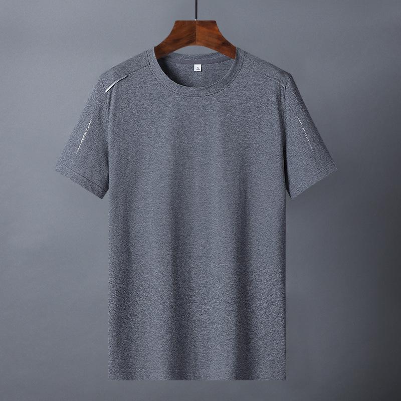 Футболка большого размера из хлопка с короткими рукавами для мужчин, летняя, повседневная, спортивная, с круглым вырезом, с короткими рукавами, свободная, модная и красивая
