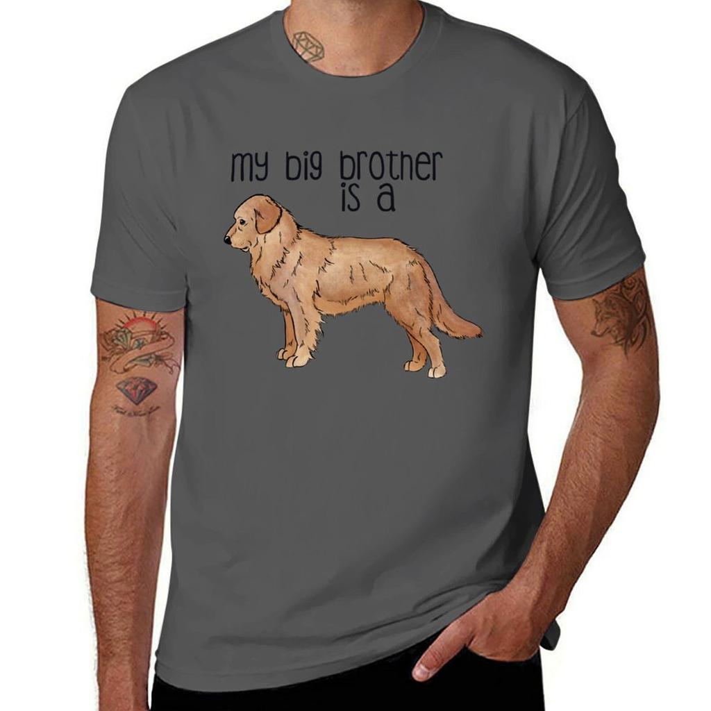 My Big Brother Golden Retriever Tshirt Lightweight Running Sports Tshirt