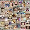 50/100 шт. Аниме-наклейки ONE PIECE Крутые мультяшные наклейки Детская игрушка Канцелярские принадлежности для DIY Чемодан Автомобиль Велосипед Водонепроницаемые Классические манга-наклейки