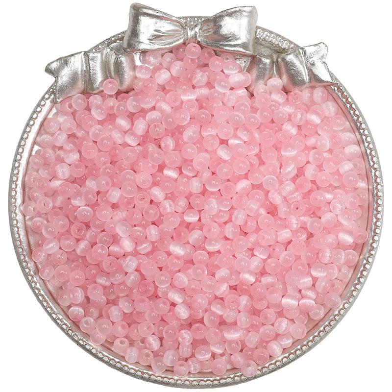 Стеклянные бусины-рис 4 мм с эффектом кошачьего глаза, разных цветов для изготовления украшений своими руками