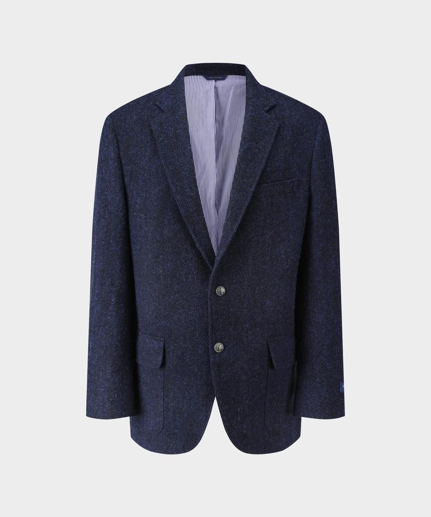 Brooks Brothers Harris Tweed Sack Jacket (Navy) (Bbjsmmf402)