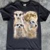 Meerkats Howling Moon T-Shirt, Retro Animal Graphic Tee, Nature Lover Shirt