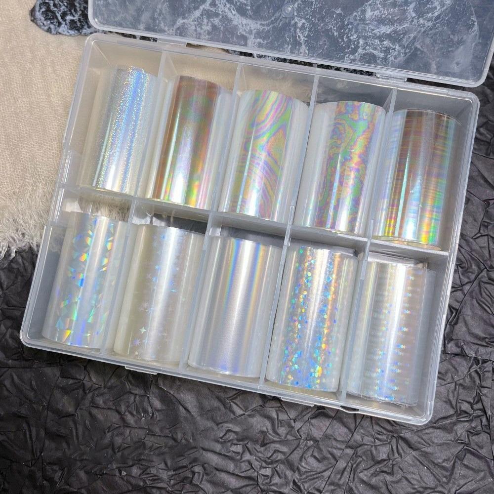 Mermaid Nail Foil Decals Laser Nail Art Stickers Professional Transfer Paper  Manicure DIY