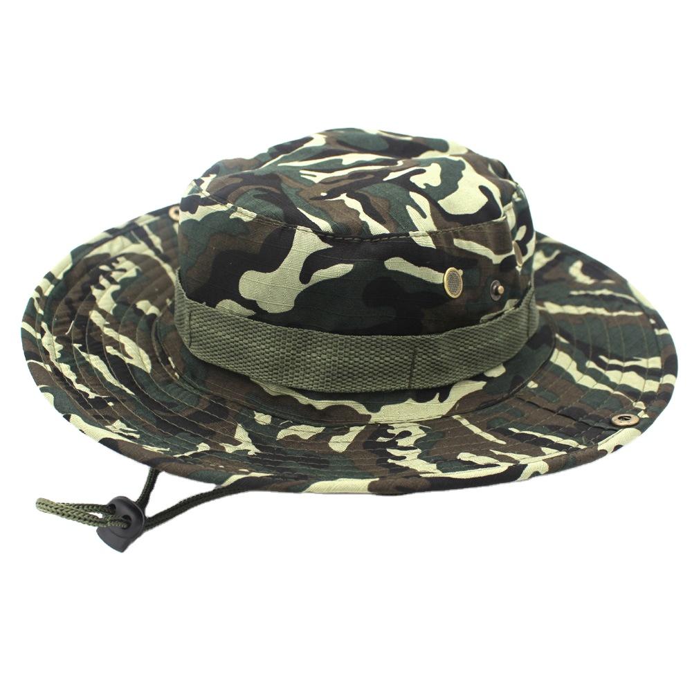 Men Women Outdoor Gardening Fishing Hiking Boonie Light String Fisherman Sun Hat UV Protection Safari Camping Bucket Hats