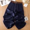 Свободные женские летние тонкие брюки wide-leg из тенсела и льна 1116 новые с высокой талией хлопково-льняные повседневные прямые брюки