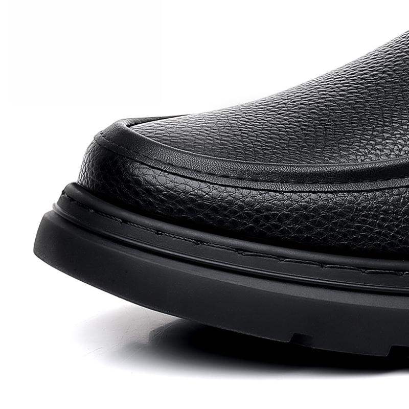 Мужская обувь Деловой кэжуал Кожаная обувь Мужская мода Дышащая обувь Британский кэжуал На шнуровке Кожаная обувь