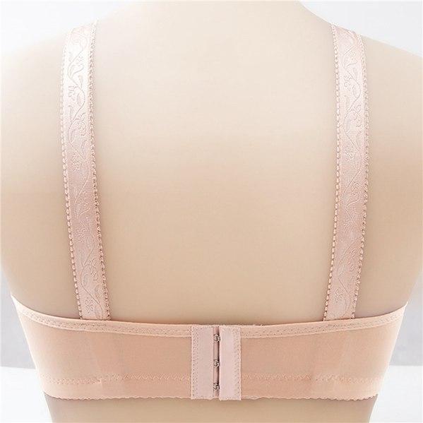 Модный женский большой размер, тонкий регулируемый женский бюстгальтер с глубоким V-образным вырезом, сексуальный удобный удобный бюстгальтер с вышивкой, бюстгальтер пуш-ап без косточек