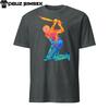 Abstract Colorful Silhouette Batsman Playing Cricket Design Unisex T-Shirt