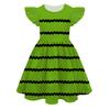 European And American Feifei Sleeve Princess Dress Color Peripheral 3D Digital Printing Children'S Milk Silk Dress