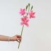 3 Heads Design Faux Flower 55cm Length Artificial Flower Stem Simulated Orchid  Wedding Decoration