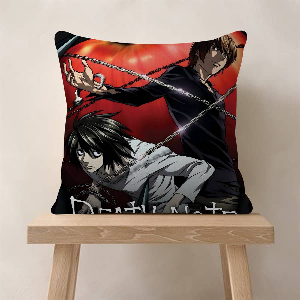 Anime DDeath NNote Japan Cartoon Pillow Cover Sofa Cushion Cover Home Room Decoration Children Gift