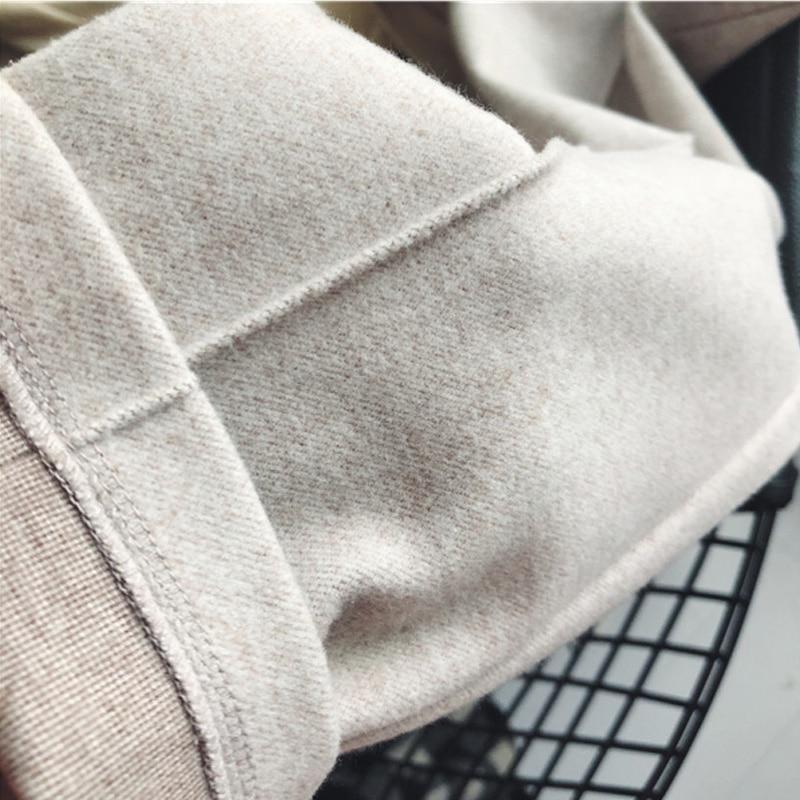 Брюки-шаровары, осенне-зимние женские толстые брюки с высокой талией, брюки до щиколотки, женские свободные повседневные прямые костюмные брюки