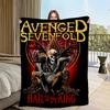 Плед Фланелевый Теплый Уютный Мягкий Avenged Sevenfold Плюшевый Рок для Дивана Группа Гостиная Офис Спальня Путешествия