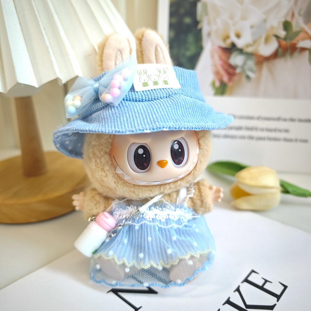 For 17cm Labubu Doll Clothes Fashion Clothes Hoodies Doll Clothes Color Match Hoodies Dolls Accessories Cute Decoration Little Cloths