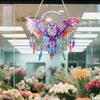 Sky Blue Bird Colorful Art Decoration, Colorful Translucent Pendant Home Decoration (8 Inches)