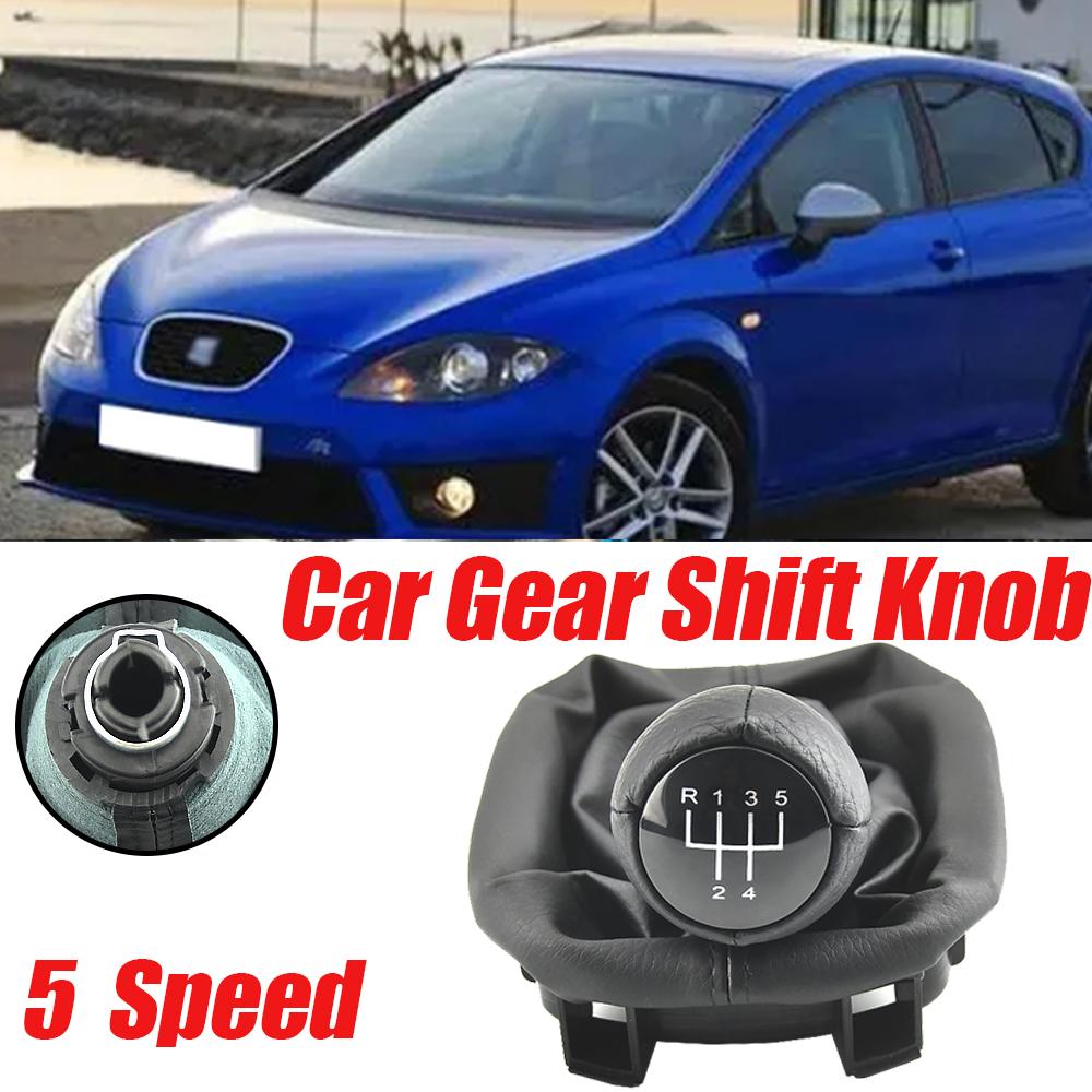 Fit For Seat Leon 1 MK1 Car Gear Shift Knob Head 5/6 Speed gear shift lever stick with Gaitor Boot Cover