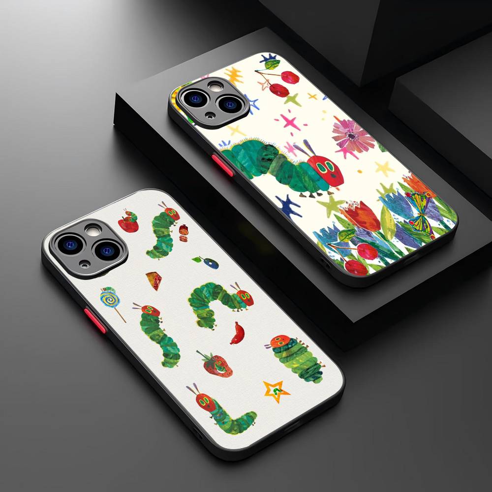 Очень голодная гусеница Для IPhone Air 16 15 14 Plus 13 12 11 Pro Max Матовый чехол Гелевый ударопрочный чехол для телефона