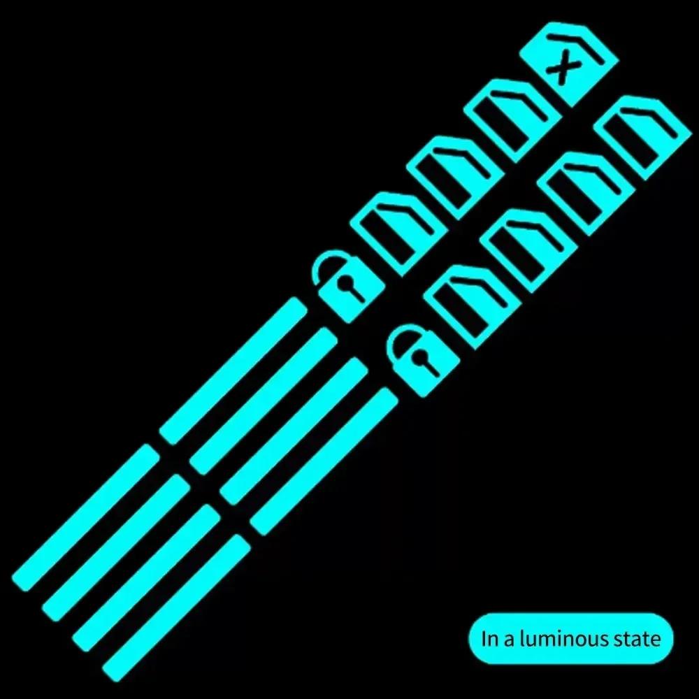 Car Luminous Car Window Button Sticker Night Glowing Lifting Switch Safety Decoration Stickers Door Window Lifter Switch Decals