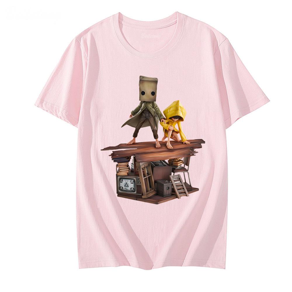 Little Nightmares Харадзюку 2025новая футболка с круглым вырезом, хлопок, высококачественная футболка, повседневная футболка на весну/лето, футболки