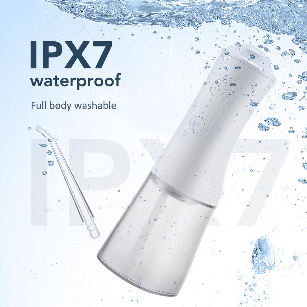 Портативный ирригатор для зубов, ирригатор для зубов, 3 режима, высокочастотный импульс на 360°, 4 съемных форсунки, большая емкость 300 мл