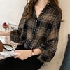 Autumn Chic Plaid Shirts Women Batwing Sleeve Chiffon Blouses Casual Chemise Femme Tops Plus Size Tartan Blusas Mujer M-4XL