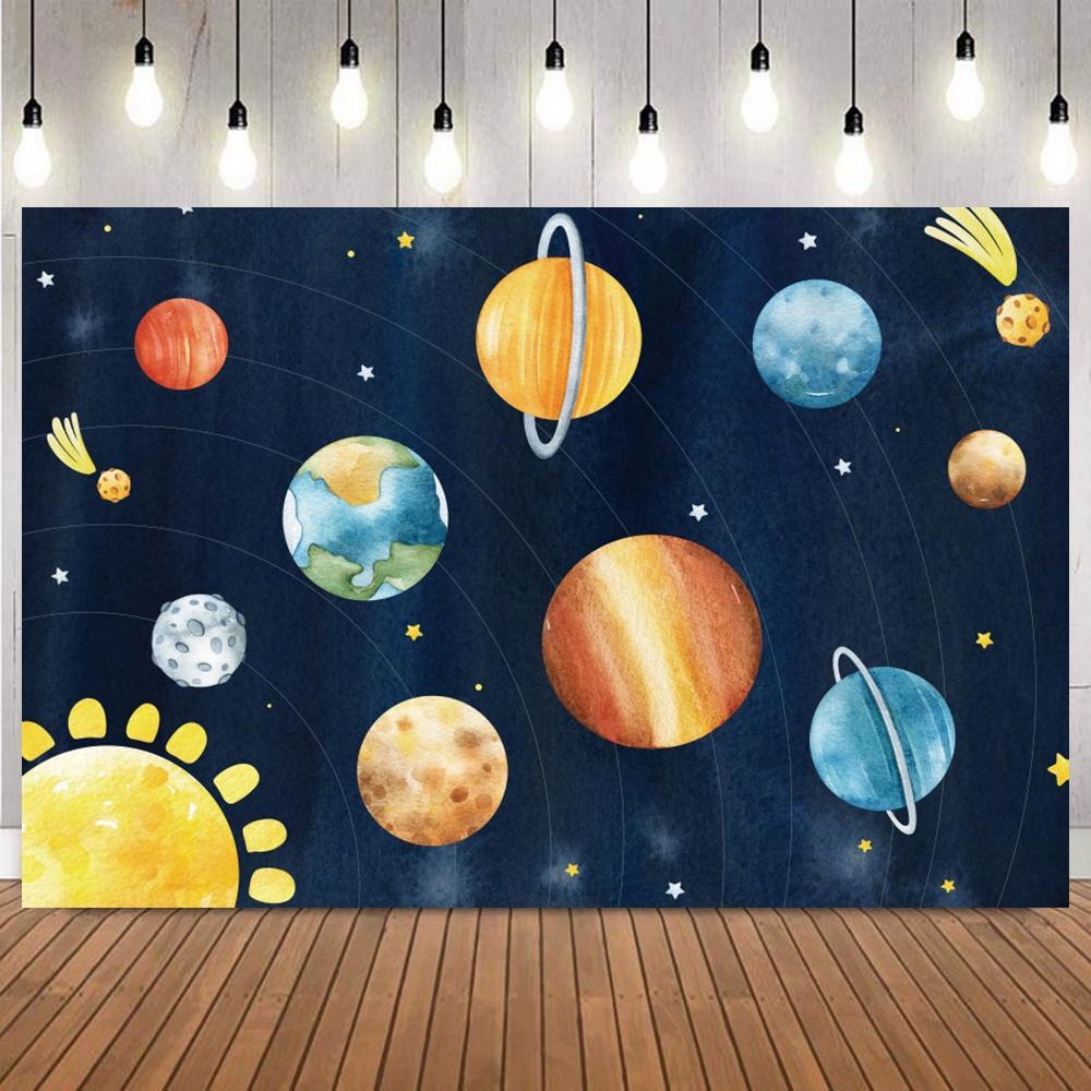 Universe Planet Series Backdrop Colorful Fantasy Space Scenery Photography Background For Birthday Party Portrait Studio 1Props11