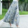 Летняя новая шифоновая юбка больших размеров, юбка в стиле бохо с цветочным принтом, женская пляжная юбка, длинная юбка, женская юбка А-силуэта