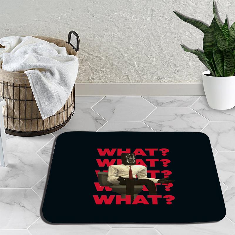 Skibidi Toilet Door Mat Speakerman Camera Man Soft Tufted Bedroom Bedside Carpet Home Decoration Area Rug Cartoon Kitchen Bath Mat