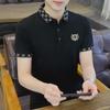 Мужская рубашка поло с коротким рукавом: Модная летняя хлопковая футболка с лацканами 2024 года