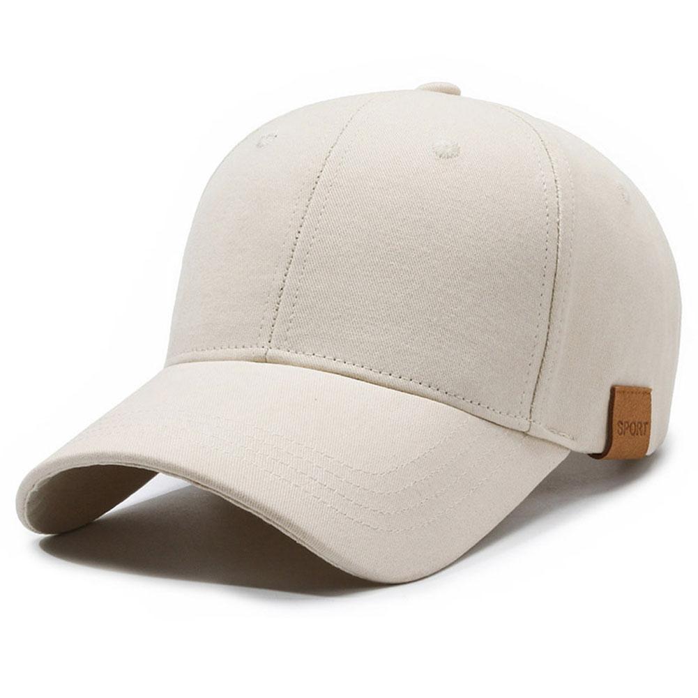 Men's Solid Color Oversized Peaked Cap 60-65cm Adjustable UV Protection Baseball Cap Outdoor Sports Hat