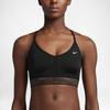 Nike Спортивный бюстгальтер Indy Light-Support с мягкими чашками Черно-белый Женский 832093-010