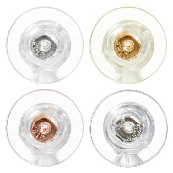 10Pcs Silicone Earring Backs Hypoallergenic Soft Clear Earring Backs Replacements Nickel Lead Free Double Safety Locking Earring Backs
