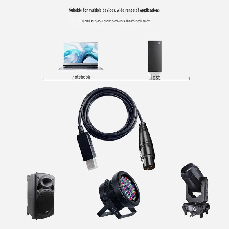 USB-кабель для отладки DMX-консоли RS485 для управления сценическим освещением