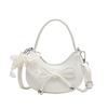 Single Purse Bow Shoulder Crossbody Bag With Pearl Pendant For Fashion Daily