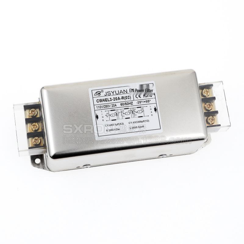 CW4EL3-30A-R Terminal Block 3-Stage High-Performance Power Filter, 10A/20A, 220VAC