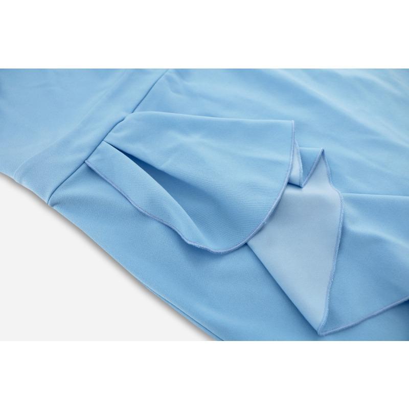 Женское сексуальное платье с тонким стоячим воротником без рукавов и рюшами в виде рыбьего хвоста, платья