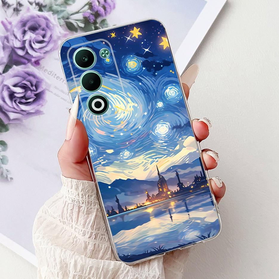 For Oppo A5 5G 2025 Case CPH2735 Luxury Fashion Painted Cover Soft Slim Phone Case For Oppo A5 Pro CPH2695 OppoA5 A5Pro 5G Shell