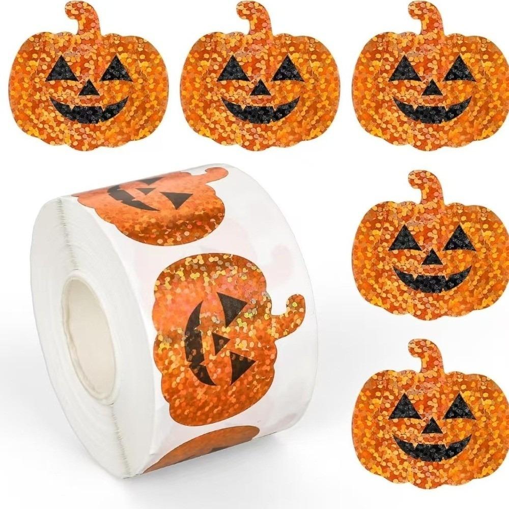Pumpkin Tree Ghost Stickers PVC Sealing Labels Cute Laser Stickers  Halloween Party Favors